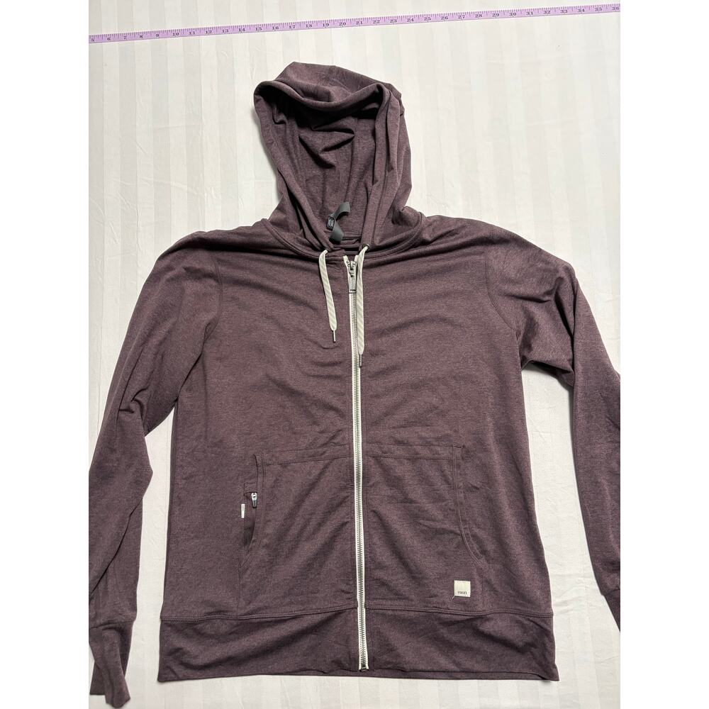 Vuori Women’s Zip Hoodie Large Plum Heather Performance Jacket - Picture 3 of 4